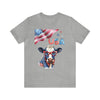 Mother Moo Patriotic USA Cow 4th of July Short Sleeve T-Shirt