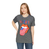 Patriotic Lips Being Funny on the 4th of July Short Sleeve T-Shirt