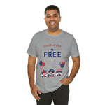 Land of the Free Gnomes Celebrating the 4th of July Short Sleeve T-Shirt