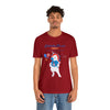 Sweet Land of Liberty Unicorn Red, White and Blue 4th of July Short Sleeve T-Shirt