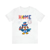 Home is Where the Heart Is Patriotic Eagle 4th of July Short Sleeve T-Shirt