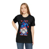 Home of the Brave Patriotic Gnome 4th of July Short Sleeve T-Shirt