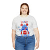 Patriotic Gnome Celebrating the 4th of July Short Sleeve T-Shirt