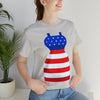 Patriotic Red, White and Blue Formal Dress 4th of July Short Sleeve T-Shirt