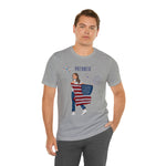 Let's Be Patriotic Flags and Fireworks Lady 4th of July Short Sleeve T-Shirt