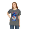 Home of the Brave Patriotic Gnome 4th of July Short Sleeve T-Shirt