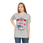 Oh My Stars! Chipmunk and Fireworks 4th of July Short Sleeve T-Shirt