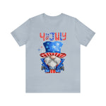 Brave and Patriotic Gnome on the 4th of July Short Sleeve T-Shirt