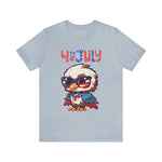 4th of July Little Cool Patriotic Eagle 4th of July Short Sleeve T-Shirt