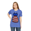 Patriotic Red, White and Blue Lady Casual Dress 4th of July Short Sleeve T-Shirt