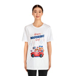 Happy Independence Day Cute Animal Mobile 4th of July Short Sleeve T-Shirt