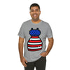 Patriotic Red, White and Blue Lady Casual Dress 4th of July Short Sleeve T-Shirt