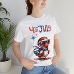 Cool Patriotic Little Bird on the 4th of July Short Sleeve T-Shirt