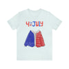 Patriotic Red, White and Blue Sweater T-shirt for the 4th of July Short Sleeve T-Shirt