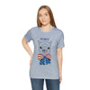 Patriotic Llama Love on the 4th of July Short Sleeve T-Shirt