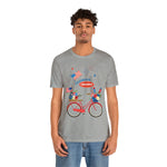 Celebrate Freedom Bike Ride Patriotic 4th of July Short Sleeve T-Shirt