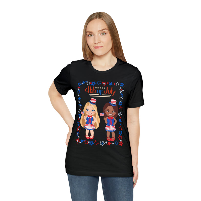 4th of July Patriotic Girls Short Sleeve T-Shirt