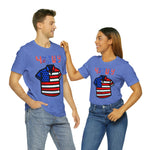 Patriotic Red, White and Blue Casual Shirt 4th of July Short Sleeve T-Shirt