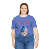 Thumbs Up Patriotic Gnome Celebrating the 4th of July Short Sleeve T-Shirt