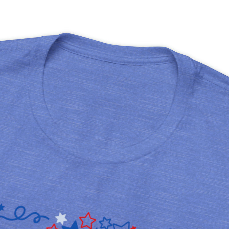 Celebrating 4th of July Patriotic Girls Short Sleeve T-Shirt