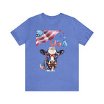 Mother Moo Patriotic USA Cow 4th of July Short Sleeve T-Shirt