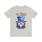 Brave and Patriotic Gnome on the 4th of July Short Sleeve T-Shirt