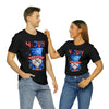 Brave and Patriotic Gnome on the 4th of July Short Sleeve T-Shirt