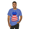 Patriotic Red, White and Blue Formal Dress 4th of July Short Sleeve T-Shirt