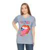 Patriotic Lips Being Funny on the 4th of July Short Sleeve T-Shirt