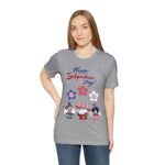 Happy Independence Day From the Rocking Gnome Band Celebrating the 4th of July Short Sleeve T-Shirt