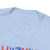 Home of the Brave Patriotic Gnome 4th of July Short Sleeve T-Shirt