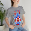 Patriotic Gnome Celebrating the 4th of July Short Sleeve T-Shirt