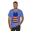 Patriotic Red, White and Blue Lady Casual Dress 4th of July Short Sleeve T-Shirt