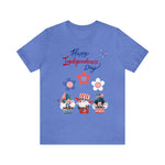 Happy Independence Day From the Rocking Gnome Band Celebrating the 4th of July Short Sleeve T-Shirt