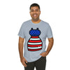Patriotic Red, White and Blue Lady Casual Dress 4th of July Short Sleeve T-Shirt
