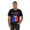 Patriotic Red, White and Blue Sweater T-shirt for the 4th of July Short Sleeve T-Shirt