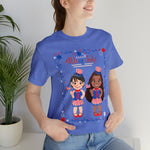 Celebrating 4th of July Patriotic Girls Short Sleeve T-Shirt