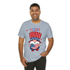 Patriotic Gnome Showing Love on the 4th of July Short Sleeve T-Shirt