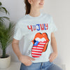 Patriotic Lips Being Funny on the 4th of July Short Sleeve T-Shirt