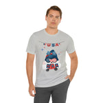 USA Patriotic Gnome Celebrating the 4th of July Short Sleeve T-Shirt