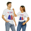 Patriotic Red, White and Blue Sweater T-shirt for the 4th of July Short Sleeve T-Shirt