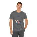 Adorable Patriotic Bunnies Celebrating the 4th of July Short Sleeve T-Shirt