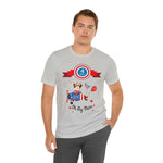 Oh My Stars! Chipmunk and Fireworks 4th of July Short Sleeve T-Shirt