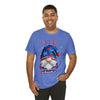 Home of the Brave Patriotic Gnome 4th of July Short Sleeve T-Shirt