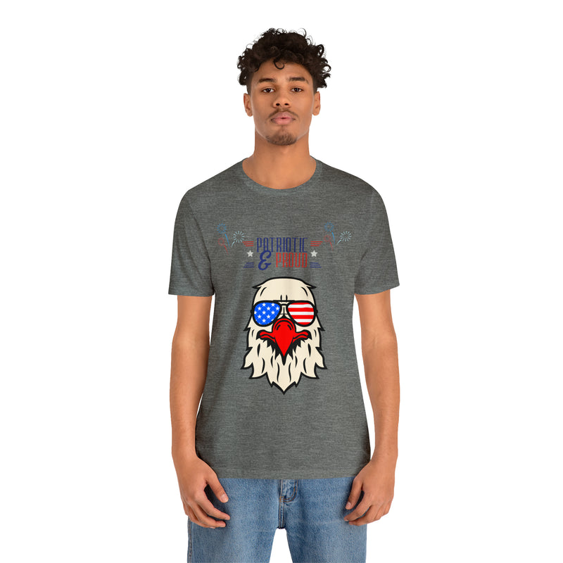 Patriotic and Proud Eagle 4th of July Short Sleeve T-Shirt