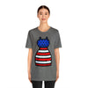 Patriotic Red, White and Blue Lady Casual Dress 4th of July Short Sleeve T-Shirt