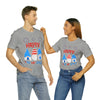 Patriotic Gnomes Sending a Happy 4th of July Short Sleeve T-Shirt