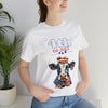 Mother Moo Cow Patriotic 4th of July Short Sleeve T-Shirt