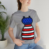 Patriotic Red, White and Blue Lady Casual Dress 4th of July Short Sleeve T-Shirt