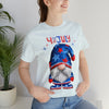 Home of the Brave Patriotic Gnome 4th of July Short Sleeve T-Shirt